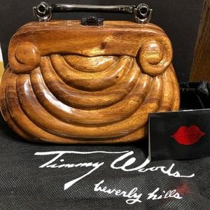 TIMMY WOODS HAND-CARVED WOOD-ROMAN COLUMNS & DRAPE